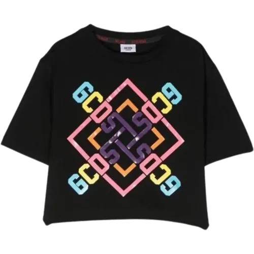 Schwarzes Kinder-T-Shirt mit Logo-Print - Gcds - Modalova