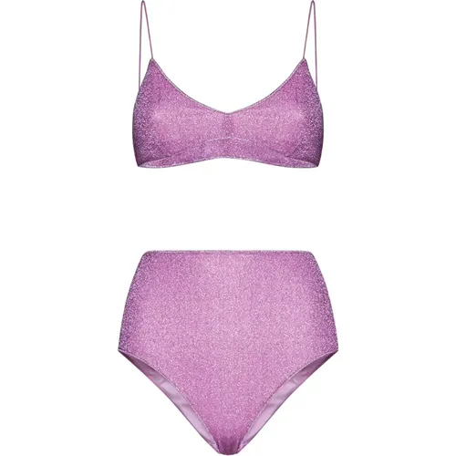 Lurex Bikini Set , female, Sizes: M, S - Oseree - Modalova