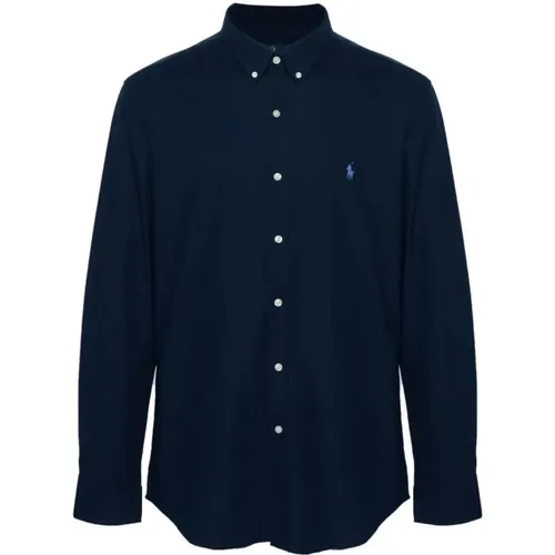 Navy Long Sleeve Sport Shirt , male, Sizes: XL, 2XL, L, M, S - Polo Ralph Lauren - Modalova
