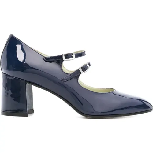 Blaue Lackleder High Heel Schuhe , Damen, Größe: 38 1/2 EU - Carel - Modalova