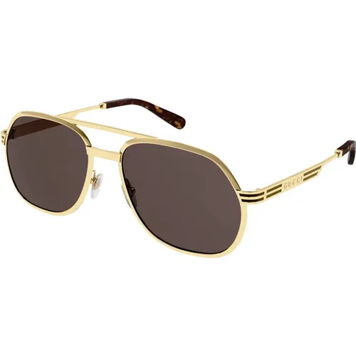Gold/Brown Sunglasses Gg0981S , male, Sizes: 60 MM - Gucci - Modalova