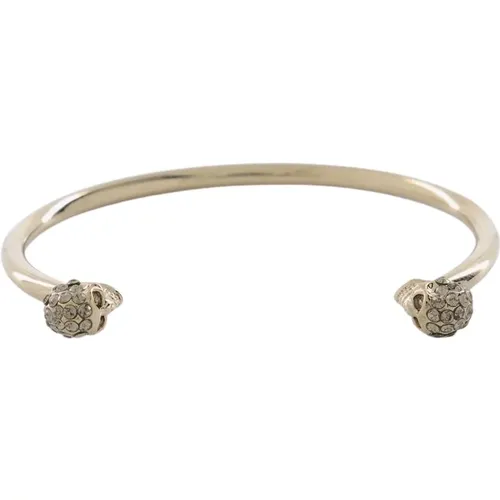 Delicate Brass Bracelet with Multicolored Design , female, Sizes: M - alexander mcqueen - Modalova