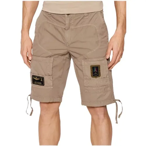 Cotton Bermuda Shorts with Aviator-Inspired Pockets , male, Sizes: M - aeronautica militare - Modalova