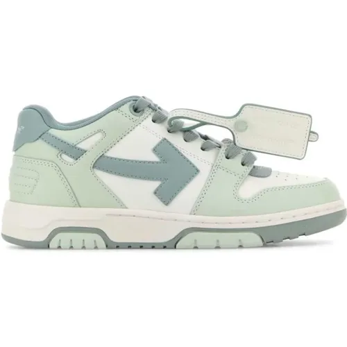 Grüne Sneakers für Frauen AW24,Bunte Ledersneakers - Off White - Modalova