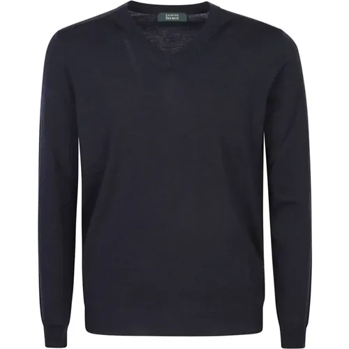 Schwarze Pullover für Männer , Herren, Größe: 2XL - Zanone - Modalova