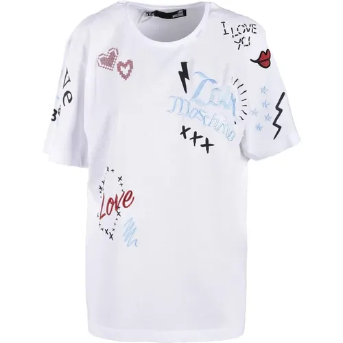 T-Shirt from Collection , female, Sizes: L, XS, M, S - Love Moschino - Modalova