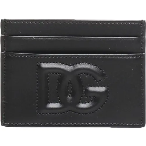 Calfskin Cardholder with 5 Slots , female, Sizes: ONE SIZE - Dolce & Gabbana - Modalova