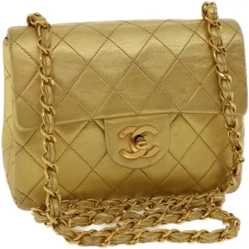 Gull Leather Chanel Flap Bag , female, Sizes: ONE SIZE - Chanel Vintage - Modalova