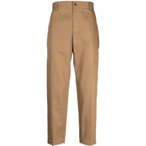 Cotton Trousers with Embroidered Logo , male, Sizes: 3XS, 2XS, XS, S - Maison Kitsuné - Modalova