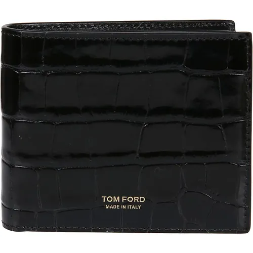 Gedruckte Krokodil Bifold Geldbörse - Tom Ford - Modalova