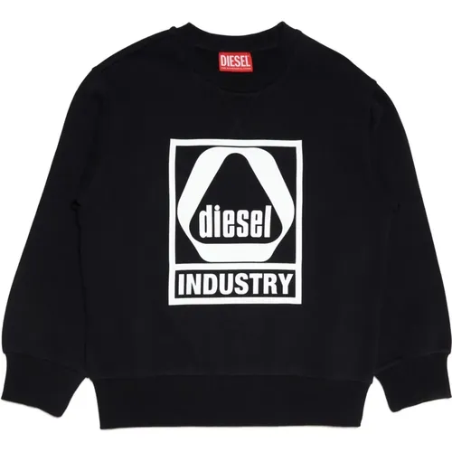 Sweatshirt mit Rundhalsausschnitt und Utility-Print - Diesel - Modalova