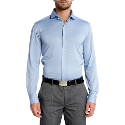 Slim Fit Stretch Fabric Mens Shirt - Celeste , male, Sizes: L, XL, 3XL - Hugo Boss - Modalova