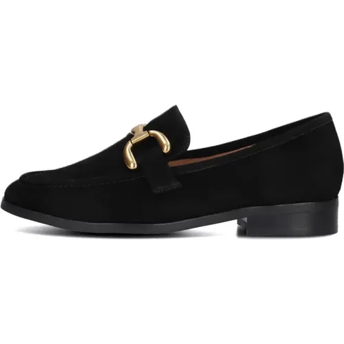 Schwarzer Loafer mit Goldkettendetail , Damen, Größe: 41 EU - Bibi Lou - Modalova