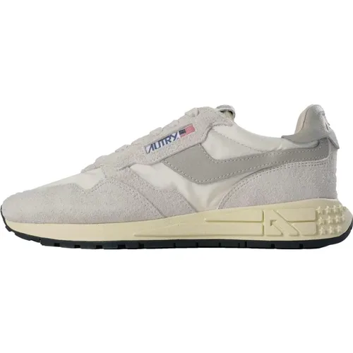 Reelwind Low White Sneakers Nylon Suede , male, Sizes: 10 UK, 11 UK, 2 UK - Autry - Modalova