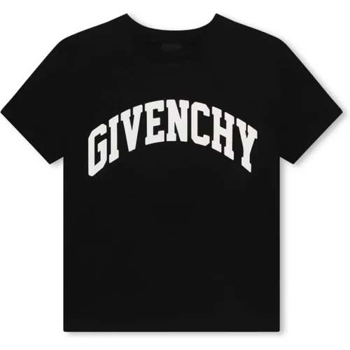 Schwarzes T-Shirt mit Logo und Rundhalsausschnitt - Givenchy - Modalova