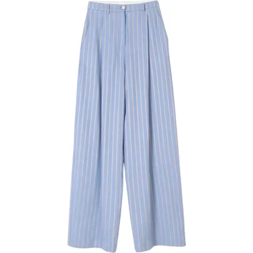 Striped Wool Blend Pants , female, Sizes: XS - Alysi - Modalova