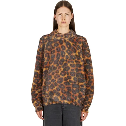 Leopardenmuster Wollpullover , Damen, Größe: XS - Meryll Rogge - Modalova