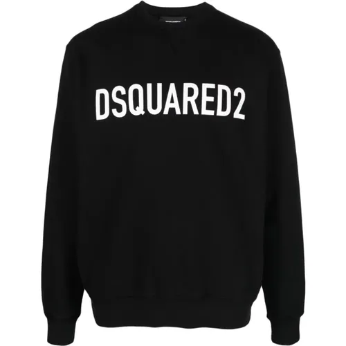 Logo Print Crew Neck Sweater , male, Sizes: XL, 2XL, S, L, M - Dsquared2 - Modalova