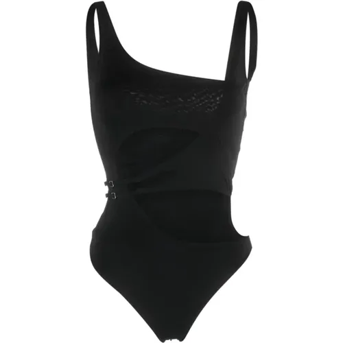 One-piece Swimsuit with Meteor Details , female, Sizes: XS, 2XS - Off White - Modalova