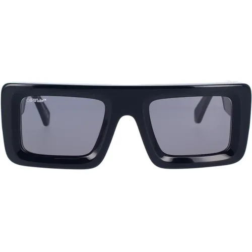 Leonardo Sunglasses in with Dark Grey Lenses , female, Sizes: 51 MM - Off White - Modalova