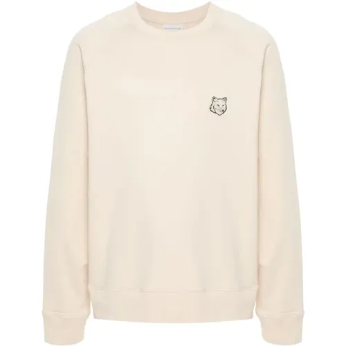 Bold Fox Head Patch Oversized Sweatshirt , Herren, Größe: L - Maison Kitsuné - Modalova