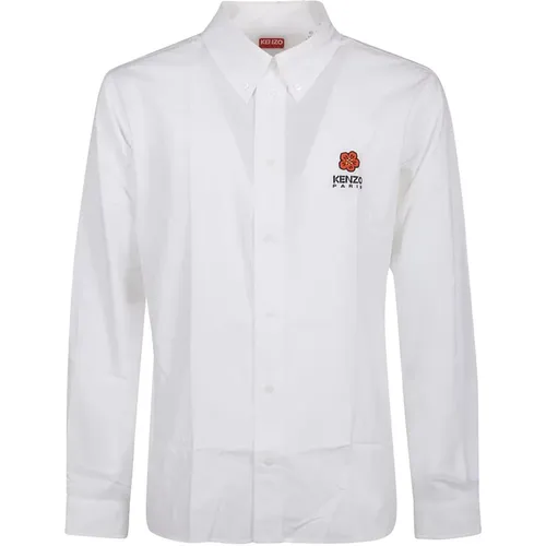 Flower Crest Casual Shirt , male, Sizes: 3XL, XL, 2XL - Kenzo - Modalova