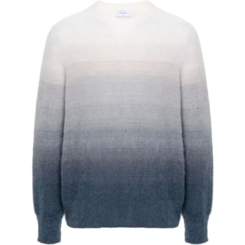 Grauer Ombre Pullover mit Pfeil Motiv - Off White - Modalova