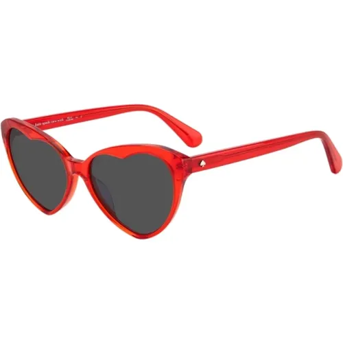 Rote Acetat-Sonnenbrille für Frauen - Kate Spade - Modalova