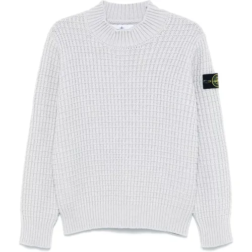 Chunky Strickpullover mit Abnehmbarem Abzeichen - Stone Island - Modalova