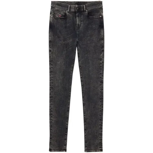 Schwarze High-Waisted Skinny Denim Jeans - Diesel - Modalova