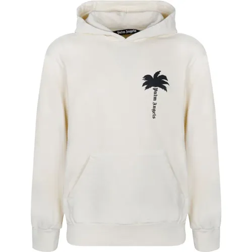 Palm Tree Print Hoodie Sweatshirt , Herren, Größe: M - Palm Angels - Modalova