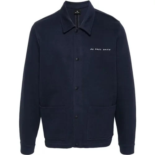 Knitted Jacket with Embroidered Logo , male, Sizes: L, M, S, 2XL - PS By Paul Smith - Modalova