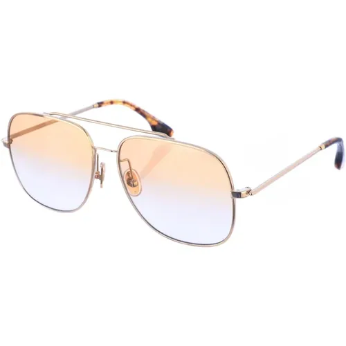 Rectangular Metal Frame Sunglasses Amber Gradient Lenses , female, Sizes: ONE SIZE - Victoria Beckham - Modalova