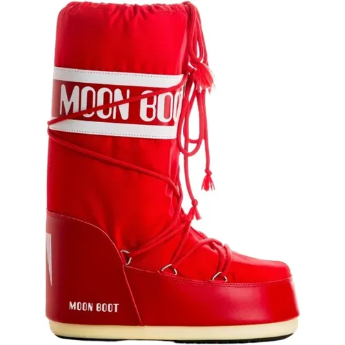 Schwarze Winterstiefel Stylischer Schutz , Damen, Größe: 39 EU - moon boot - Modalova