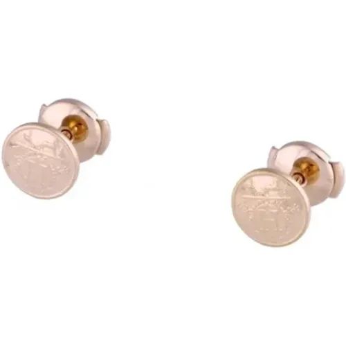 Pre-owned Rose Gold earrings , female, Sizes: ONE SIZE - Hermès Vintage - Modalova