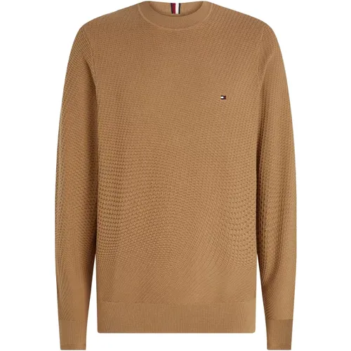 Khaki Sweaters , male, Sizes: 2XL - Tommy Hilfiger - Modalova