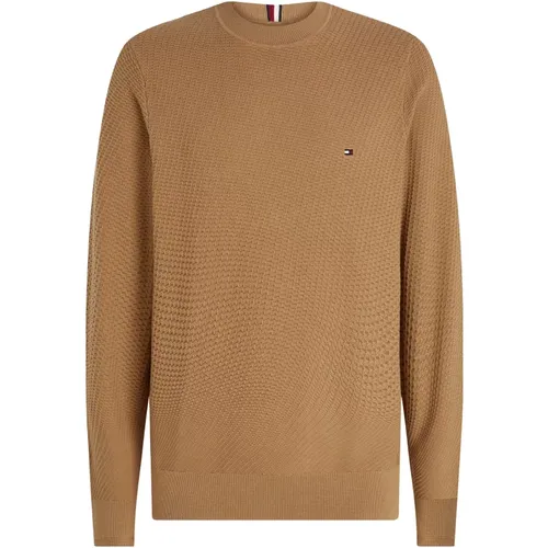 Khaki Sweaters , male, Sizes: 2XL, M - Tommy Hilfiger - Modalova