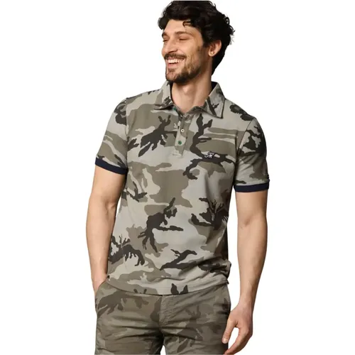 Camouflage Print Herren Polo Shirt , Herren, Größe: 2XL - Mason's - Modalova