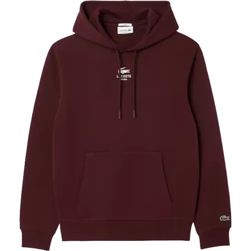 Roter Pullover mit Krokodil-Logo , Herren, Größe: L - Lacoste - Modalova