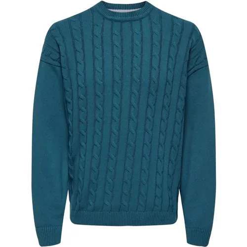 Klassischer Herren Strickpullover Lamard , Herren, Größe: L - Only & Sons - Modalova