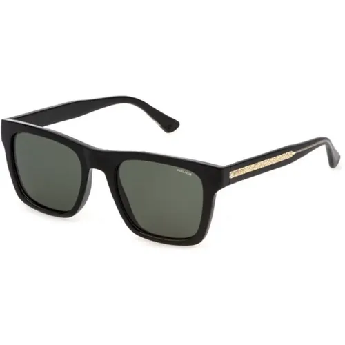 Shiny Green Sunglasses , male, Sizes: 52 MM - Police - Modalova