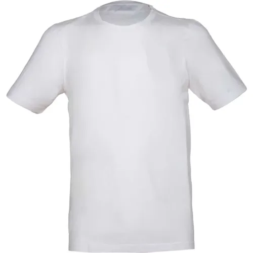 Vintage weißes Baumwoll-T-Shirt mit seitlichen Öffnungen , Herren, Größe: 3XL - Gran Sasso - Modalova