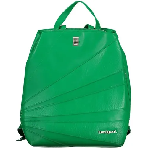 Grüner Polyethylen-Rucksack mit Mehreren Fächern - Desigual - Modalova