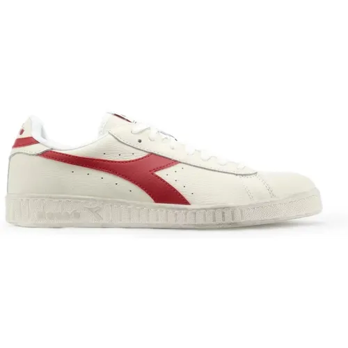 Weiße/Rote Schuhe , Herren, Größe: 42 EU - Diadora - Modalova