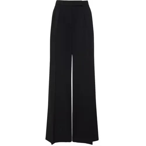 Weite schwarze Wollhose , Damen, Größe: S - Max Mara - Modalova