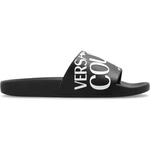 Slides mit Logo , Damen, Größe: 37 EU - Versace Jeans Couture - Modalova