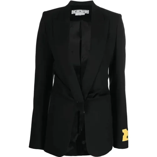 Twisted Jacket for Women , female, Sizes: S - Off White - Modalova