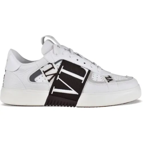 Vl7N Sneakers aus weißem Leder mit Bändern - Valentino Garavani - Modalova