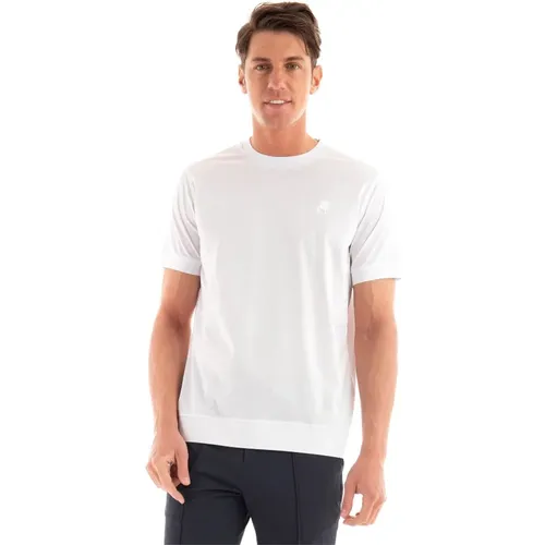 Weißes Regular Fit Baumwoll-T-Shirt , Herren, Größe: M - Karl Lagerfeld - Modalova