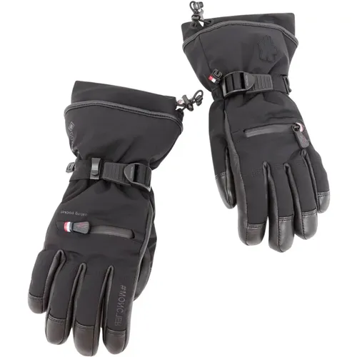 Lederhandfläche Gepolsterte Handschuhe mit Heiztasche , unisex, Größe: S - Moncler - Modalova